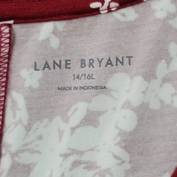 Lane Bryant Floral Flowy V-Neck Tank Top Sleeveless Blouse Size 14/16   "NEW" - Picture 5 of 12